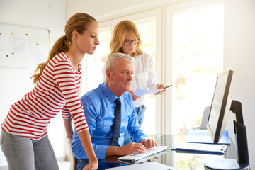 Obraz premium Group of business people working together in the office