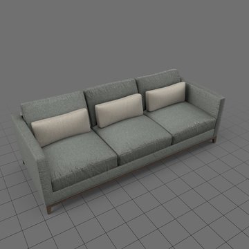 Contemporary sofa with pillows