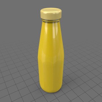 Thin mustard bottle without label