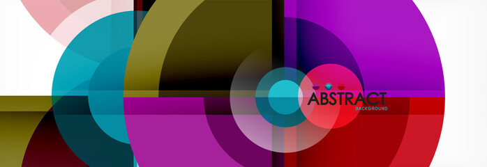 Vector fantastic circle modern geometric background template