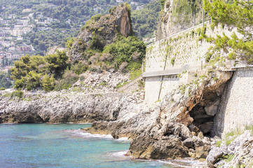 Seacoast of Roquebrune Cap Martin in a summer day