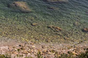 Seacoast of Roquebrune Cap Martin in a summer day