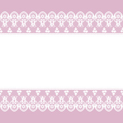 card with lace borders
