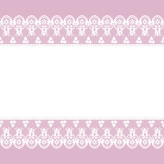 card with lace borders