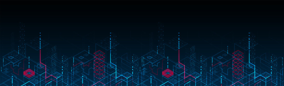 Technology background. Binary computer code.  Vector illustration.