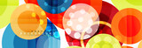 Abstract colorful geometric composition - multicolored circle background