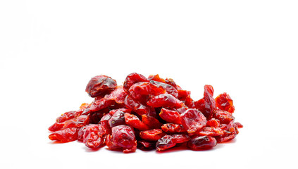 cranberry dried fruit isolate on white background