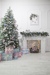 Christmas tree surrounded with gifts