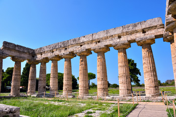The Basilica (also called Temple of Hera) Paestum, Italy