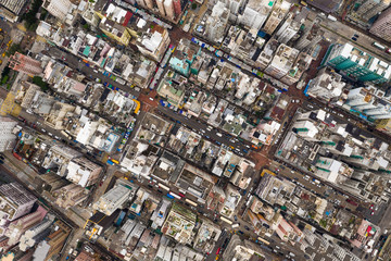 Hong Kong residential area under sunset