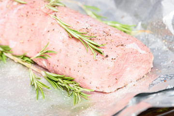  Pork tenderloin with herbs and spices