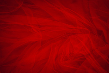Fabric mesh tulle red