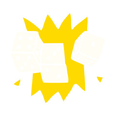 cartoon doodle lucky dice