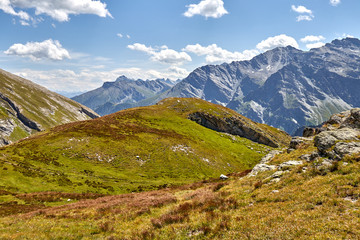 Col Agnel- mountain pass in the Cottian Alps, between France and Italy