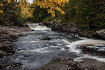 autumn waterfall colorful