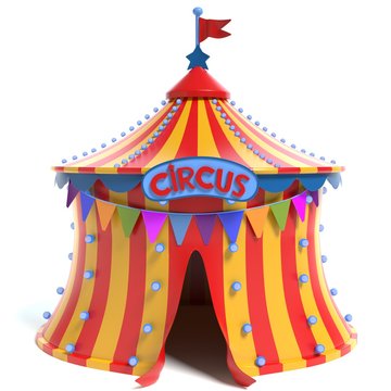 3d illustration of a circus tent