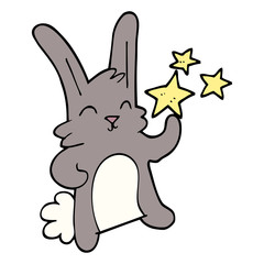 cartoon doodle happy rabbit