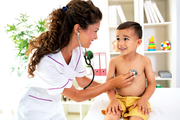 Well educated young doctor examining