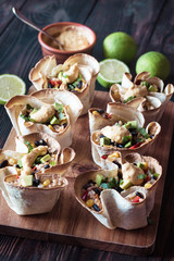 Tortilla burrito bowls