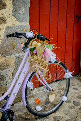 Byciclette décorée dans le Château de Val