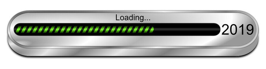 2019 Loading bar - 3D illustration