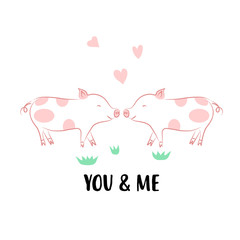 Vector Illustration. Template greeting card with text 