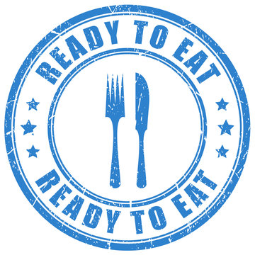 Ready To Eat Vector Stamp