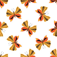 Seamless pattern with butterflies.