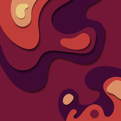 Obraz premium Vibrant multicolored paper cut background. Abstract modern 3d origami paper art style