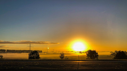 Obraz premium sunset in the city