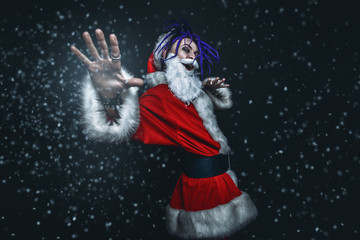 santa claus with dreadlocks