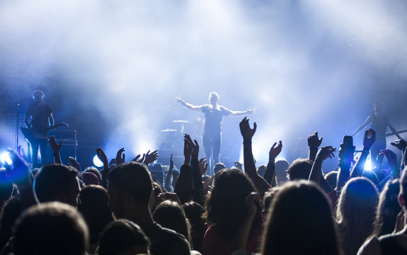 Crowd at concert - summer music festival