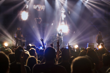 Crowd at concert - summer music festival