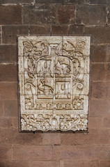 Colonial Catholic church wall architecture detail