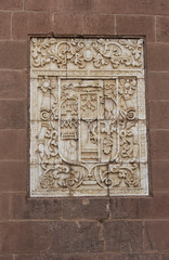 Colonial Catholic church wall architecture detail