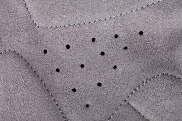 Detail of the ventilation holes of a cyclist glove