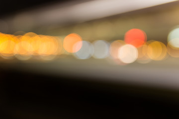 City light bokeh background, city traffic night, Defocused night traffic lights.