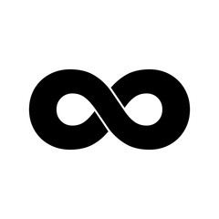 Infinity icon, logo on white background