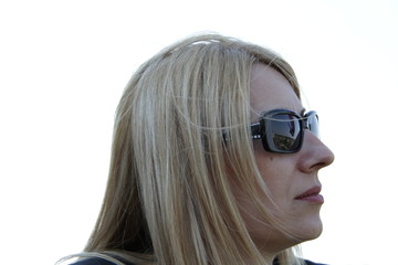 portrait of young woman with long hair