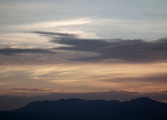 Fototapeta na wymiar Paesaggio al tramonto