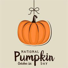 Pumpkin day card or background. vector illustration.