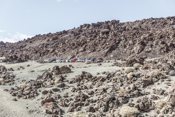 Desert landscape in the glens of Teide, Tenerife island, Canary Islands