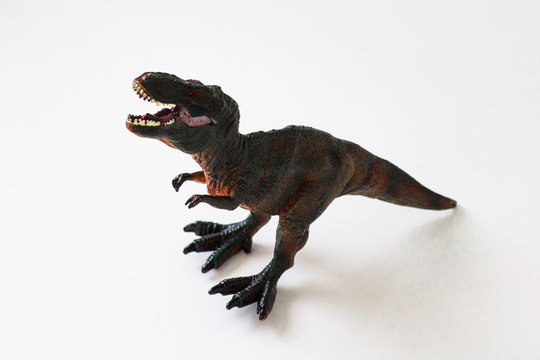 toy dinosaur on a white background