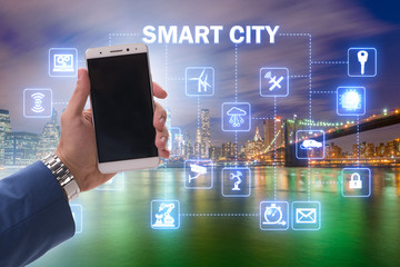Smart city in innovation concept
