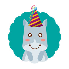 cute hippo party hat birthday