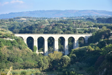 Ciaramiti viaduct near Tropea village ,Calabria part of Italy
