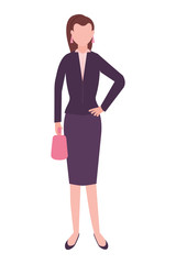Fototapeta premium business woman standing character