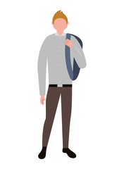 businessman character standing figure