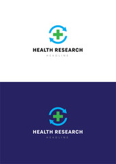 Health research logo template.