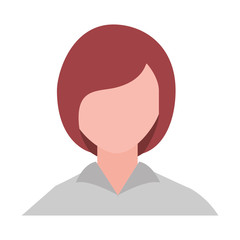 business woman portrait character isolated image